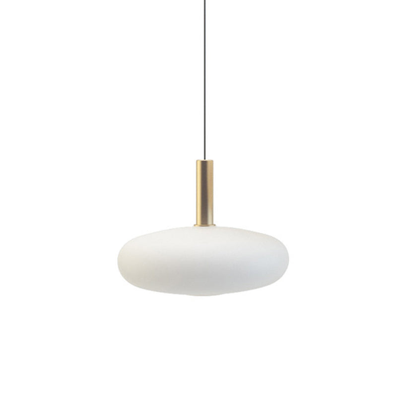 Nordic Milky White Glass Pendant Light - Elegant 1-Light Fixture