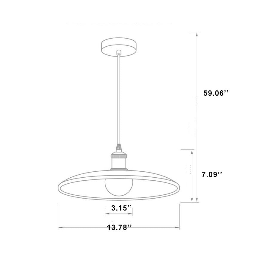 Elegant Minimalist Wooden Pendant Light - 1-Light Saucer Design