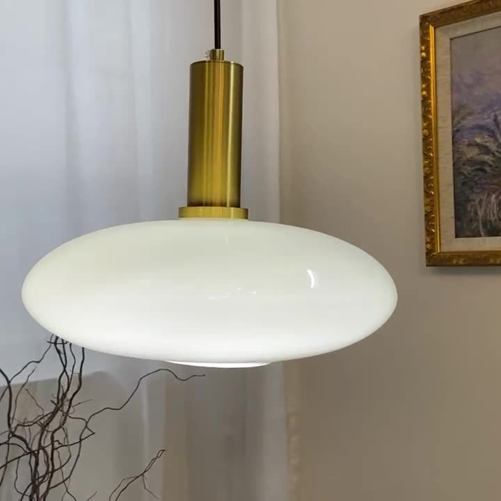 Nordic Milky White Glass Pendant Light - Elegant 1-Light Fixture