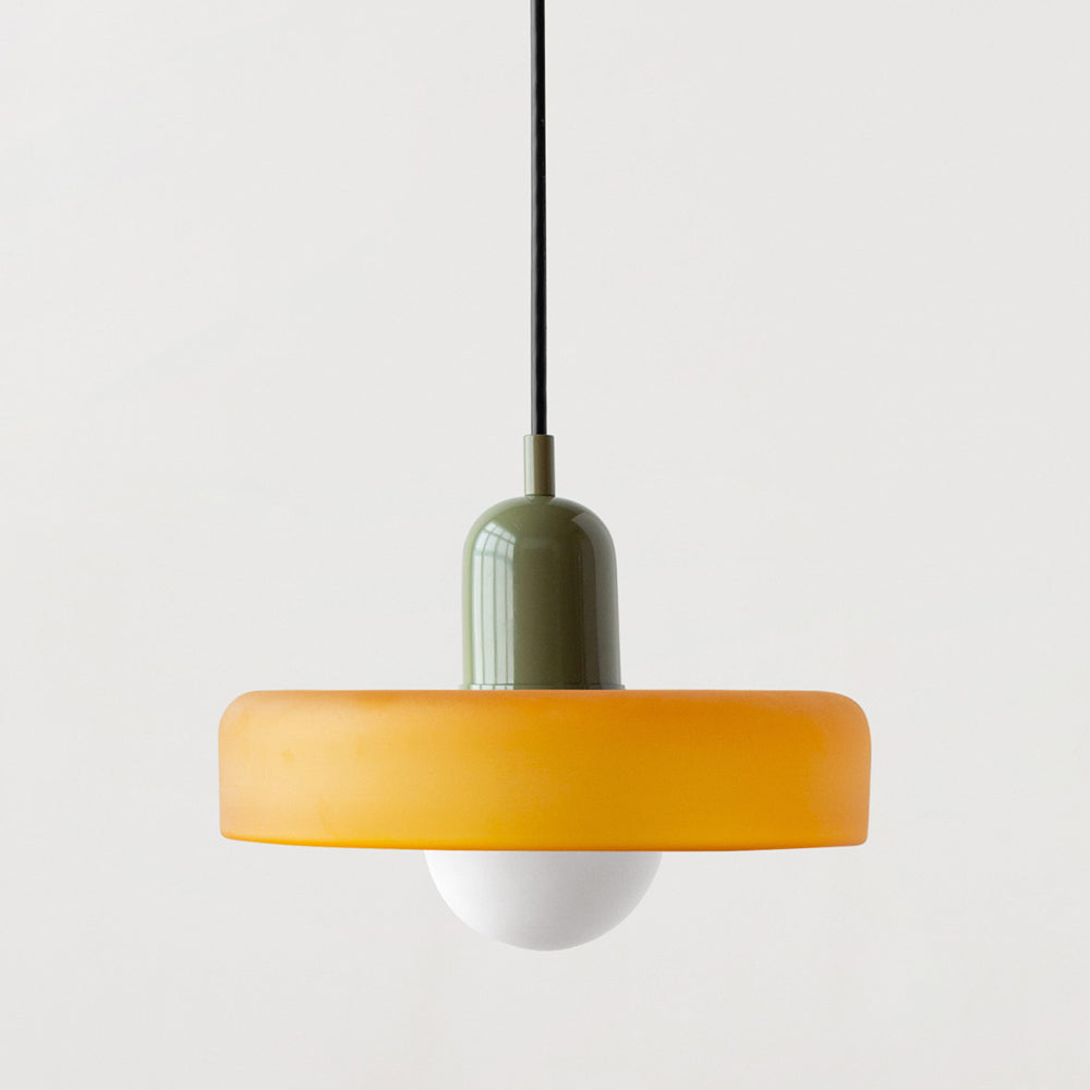 Elegant Bauhaus Glass Art Pendant Light for Kitchen Islands