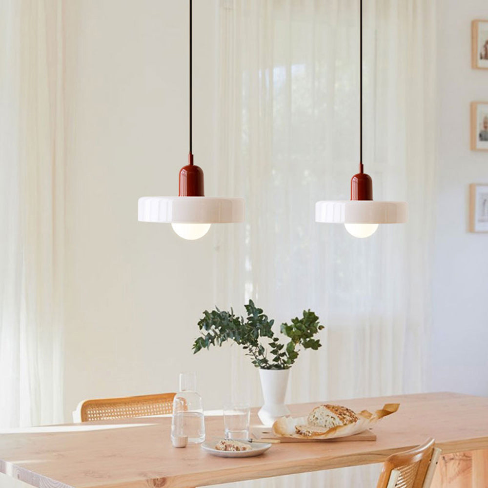 Elegant Bauhaus Glass Art Pendant Light for Kitchen Islands