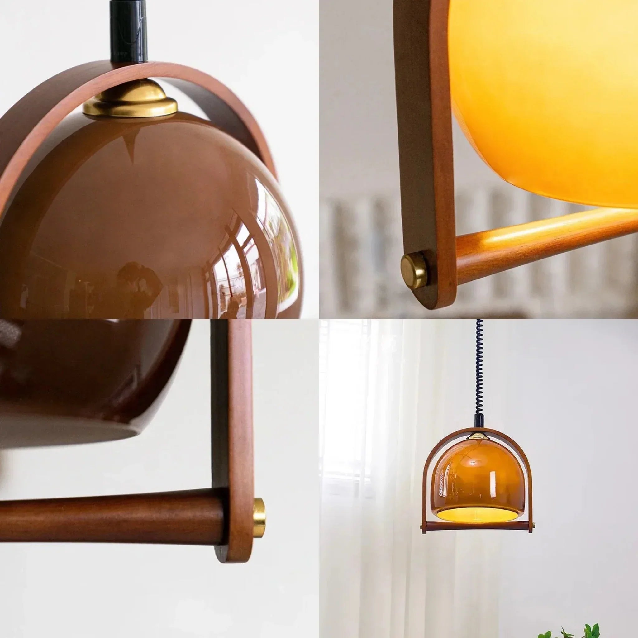 Vintage Bauhaus Wood Pendant Lights - Timeless Elegance & Style