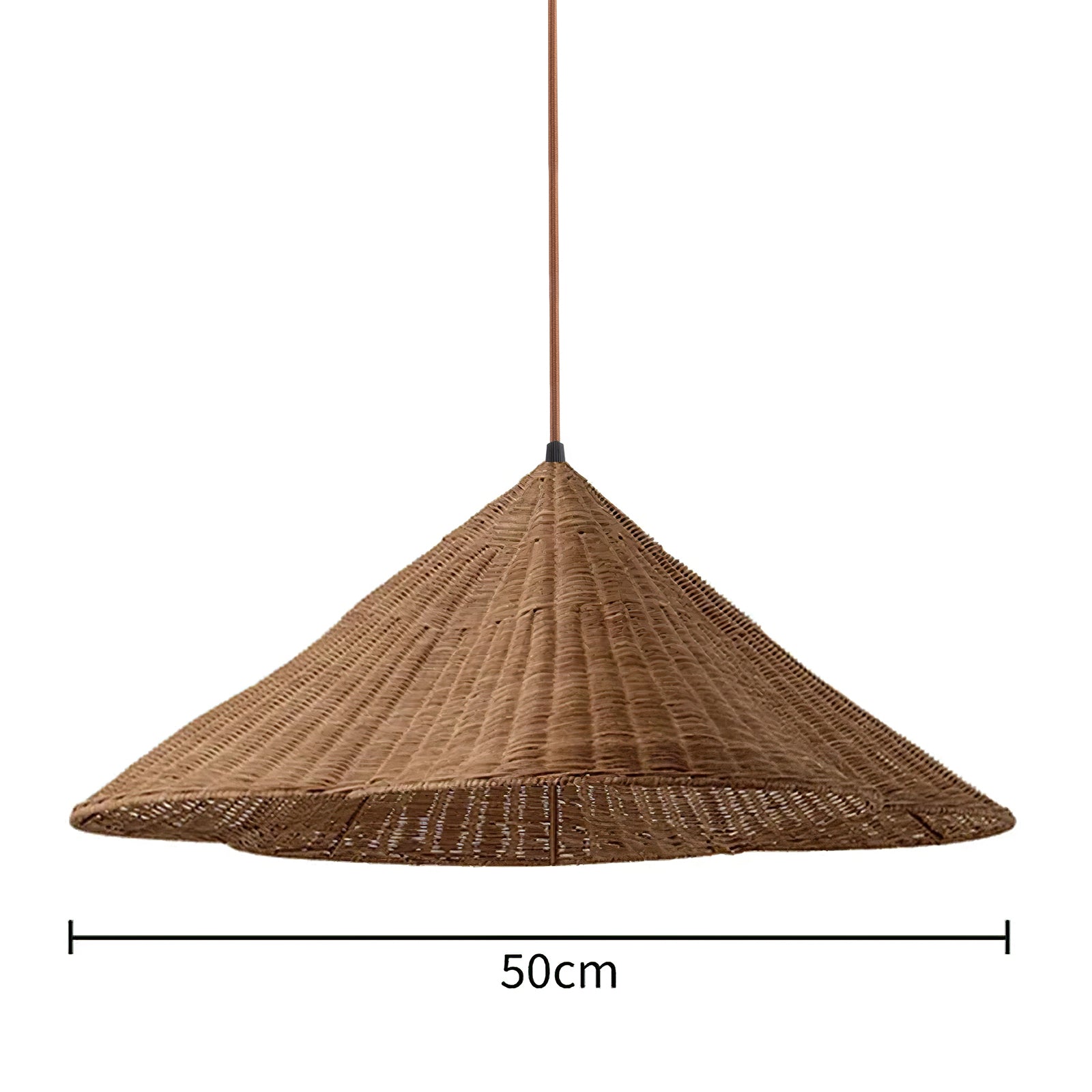 Chic Retro Scalloped Woven Rattan Pendant Light - Eco-Friendly Design