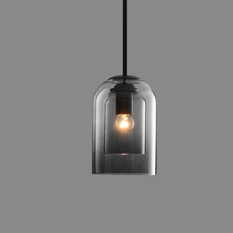 Elegant Mica Mid-Century Pendant Lamps - Double Glass Design