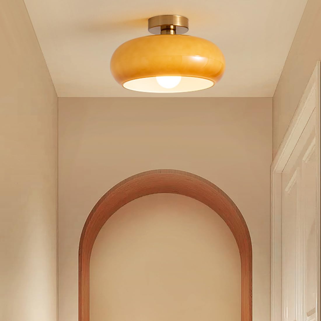 Vintage Round Glass Ceiling Lights - Elegant Illumination for Any Space