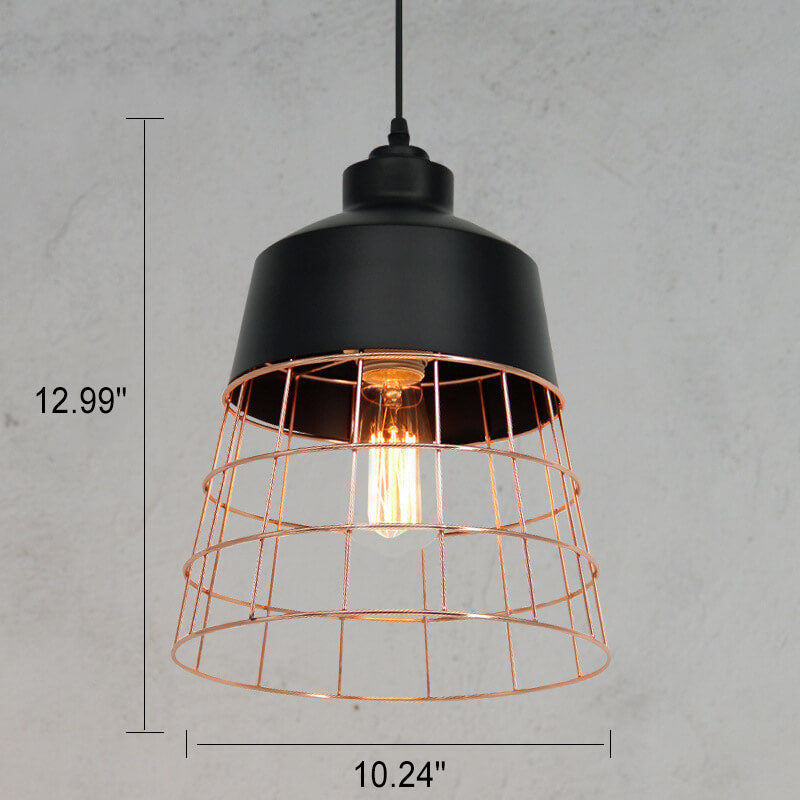 Nordic Creative Iron Cage Pendant Light - Stylish 1-Light Design