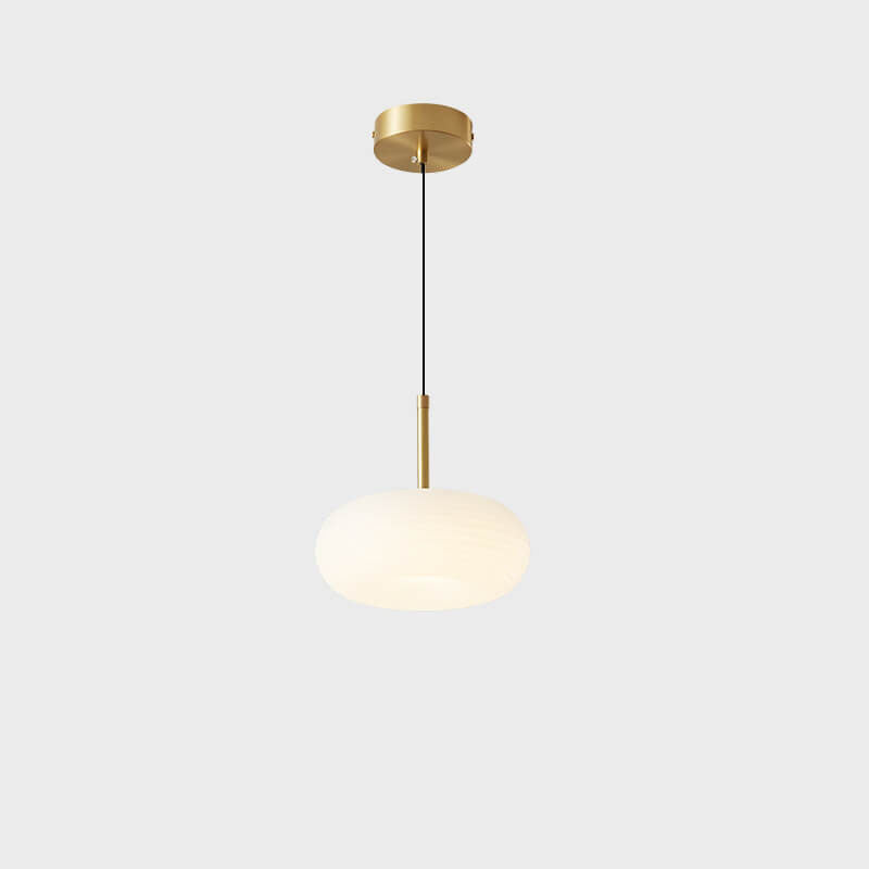 Modern Cream Apple Copper LED Pendant Light - Stylish & Energy-Efficient