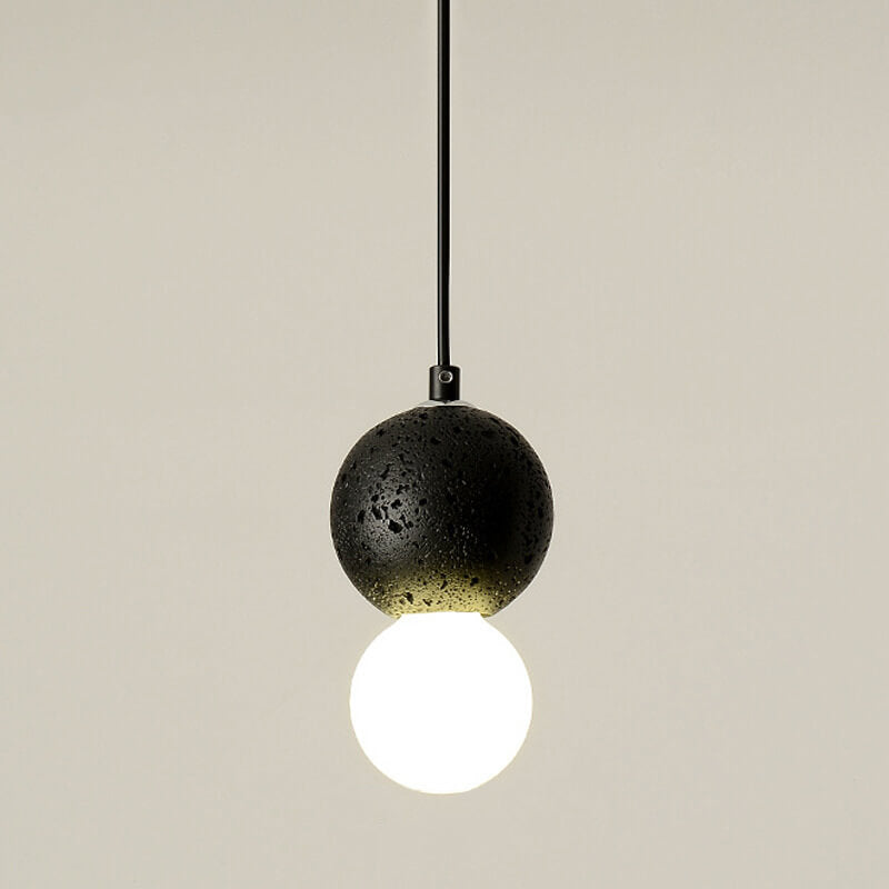 Scandinavian Orb Terrazzo Pendant Light - Modern 1-Light Design