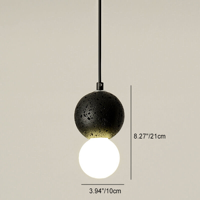 Scandinavian Orb Terrazzo Pendant Light - Modern 1-Light Design