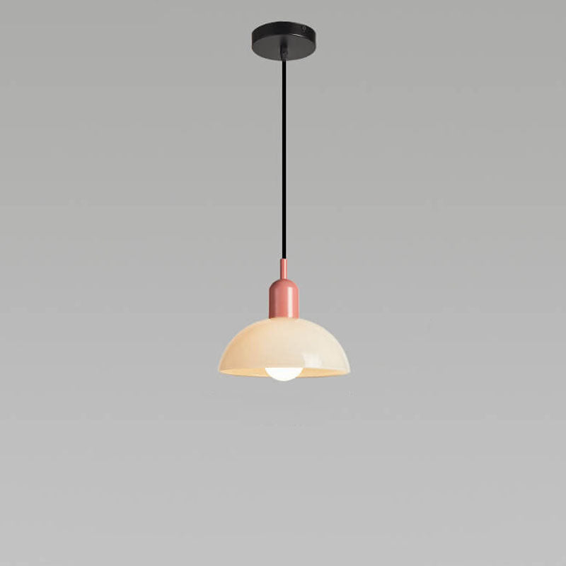 Modern Minimalist Glass Hemisphere Pendant Light - 1-Light Design