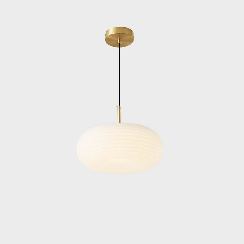 Modern Cream Apple Copper LED Pendant Light - Stylish & Energy-Efficient