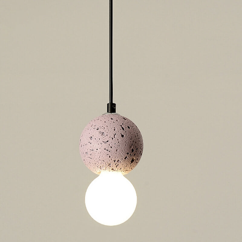 Scandinavian Orb Terrazzo Pendant Light - Modern 1-Light Design