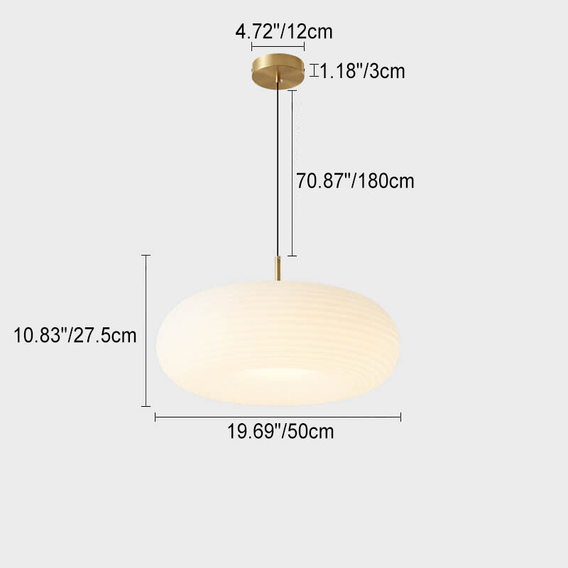 Modern Cream Apple Copper LED Pendant Light - Stylish & Energy-Efficient