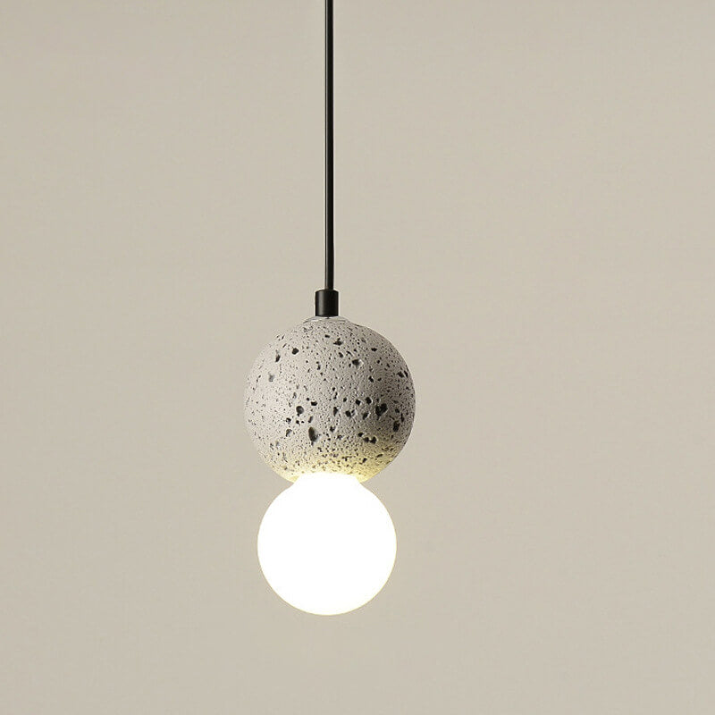 Scandinavian Orb Terrazzo Pendant Light - Modern 1-Light Design