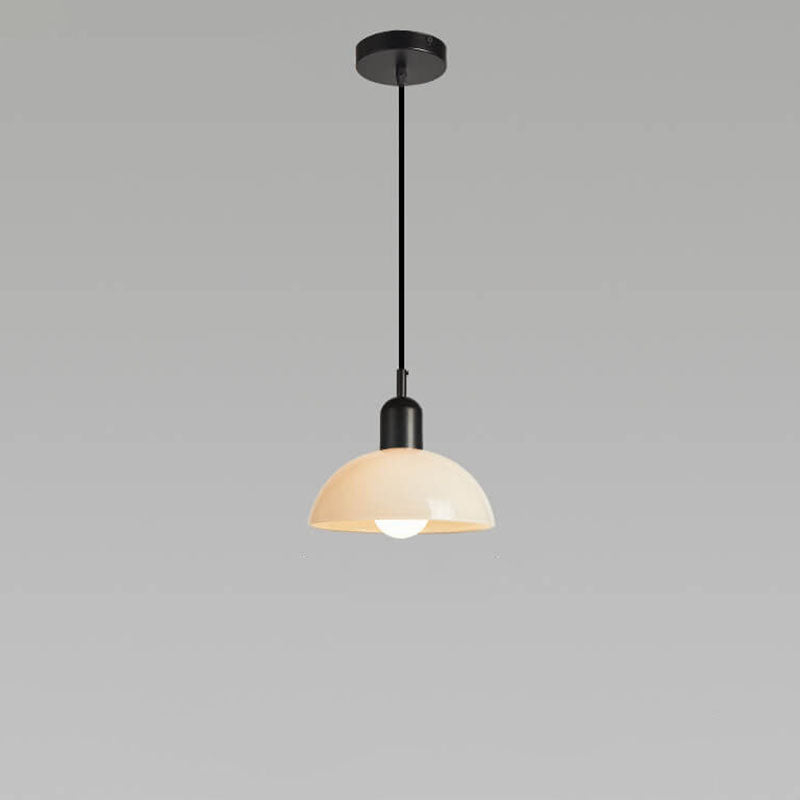 Modern Minimalist Glass Hemisphere Pendant Light - 1-Light Design