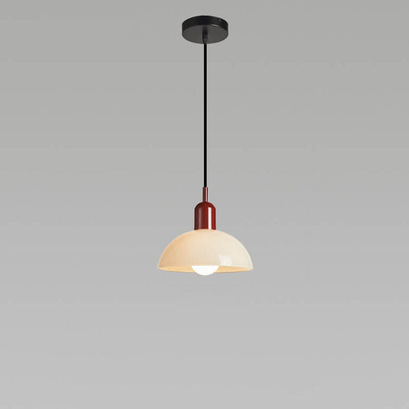 Modern Minimalist Glass Hemisphere Pendant Light - 1-Light Design