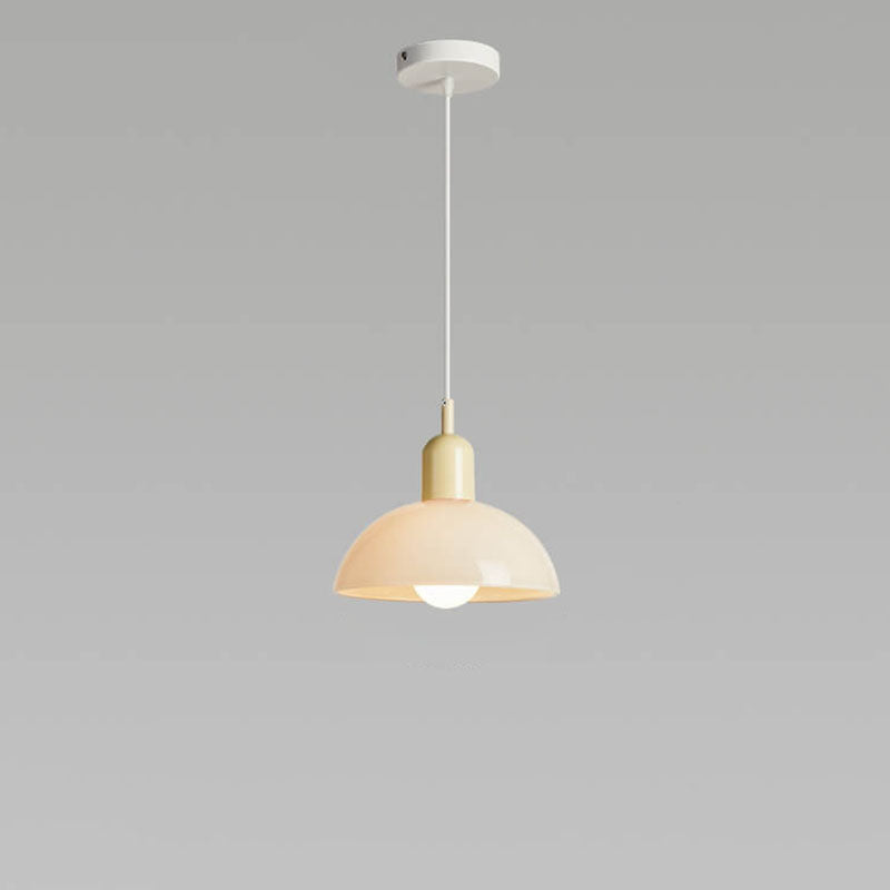 Modern Minimalist Glass Hemisphere Pendant Light - 1-Light Design