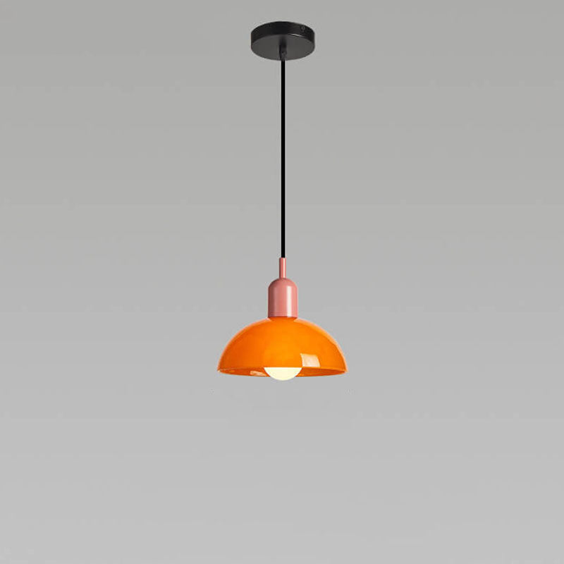 Modern Minimalist Glass Hemisphere Pendant Light - 1-Light Design