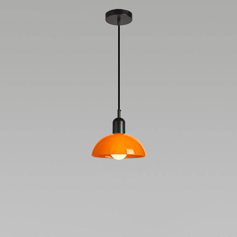 Modern Minimalist Glass Hemisphere Pendant Light - 1-Light Design