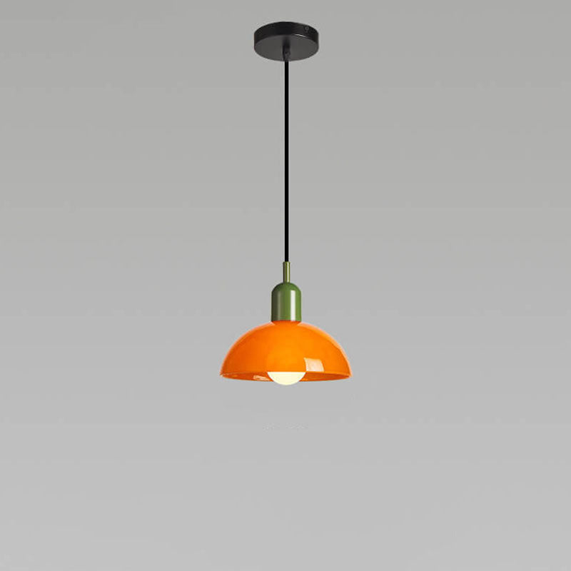 Modern Minimalist Glass Hemisphere Pendant Light - 1-Light Design