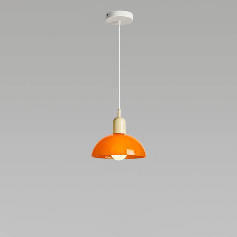 Modern Minimalist Glass Hemisphere Pendant Light - 1-Light Design