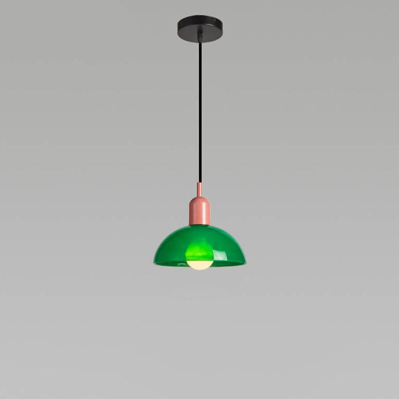 Modern Minimalist Glass Hemisphere Pendant Light - 1-Light Design