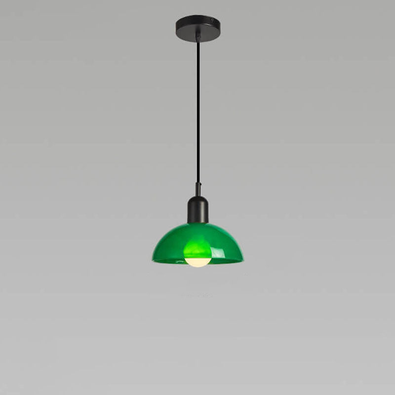 Modern Minimalist Glass Hemisphere Pendant Light - 1-Light Design