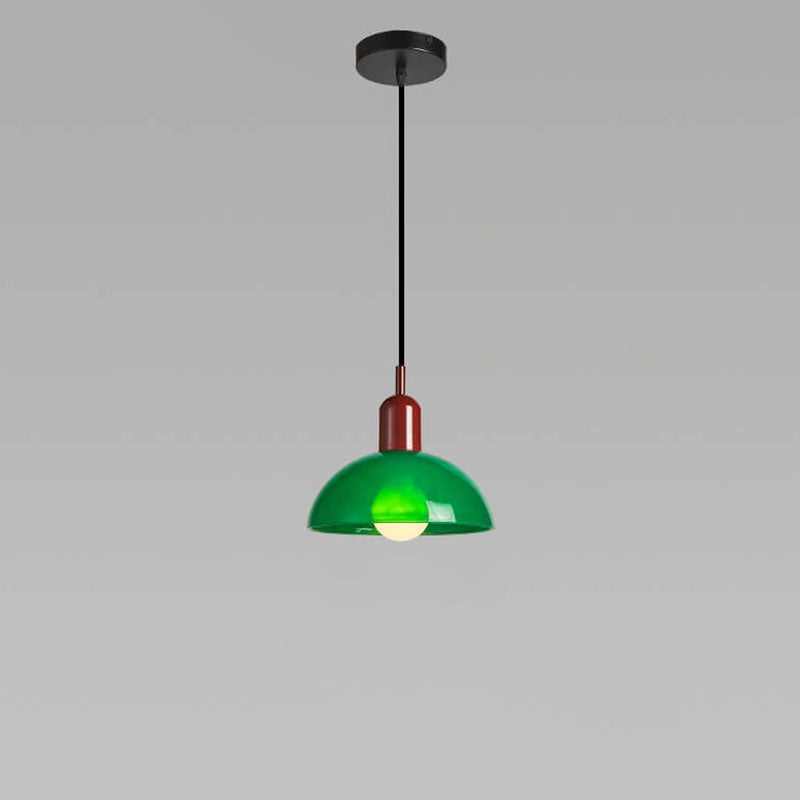 Modern Minimalist Glass Hemisphere Pendant Light - 1-Light Design