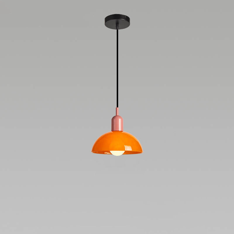 Modern Minimalist Glass Hemisphere Pendant Light - 1-Light Design