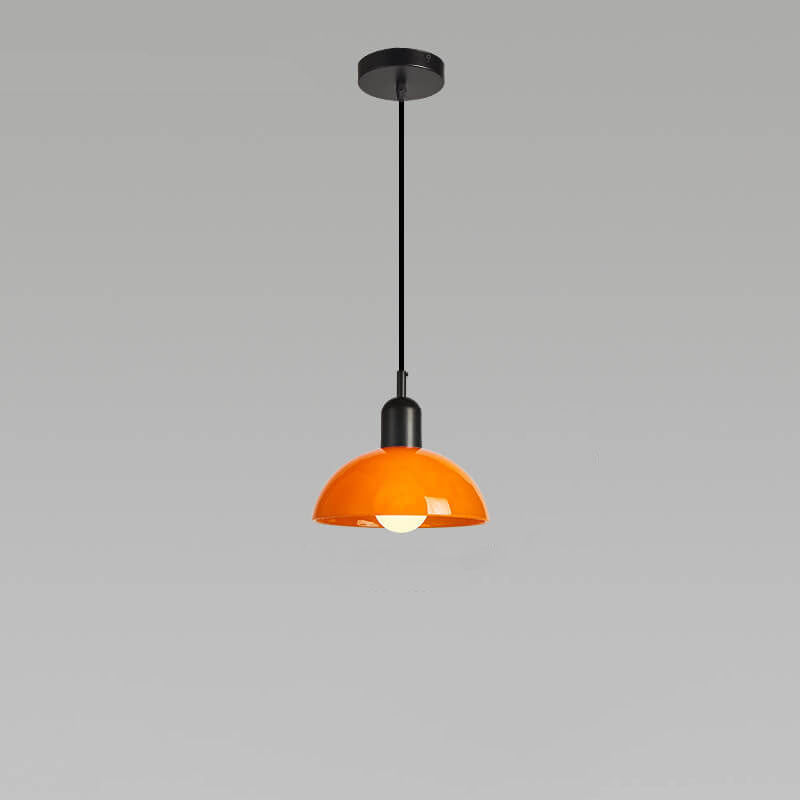 Modern Minimalist Glass Hemisphere Pendant Light - 1-Light Design