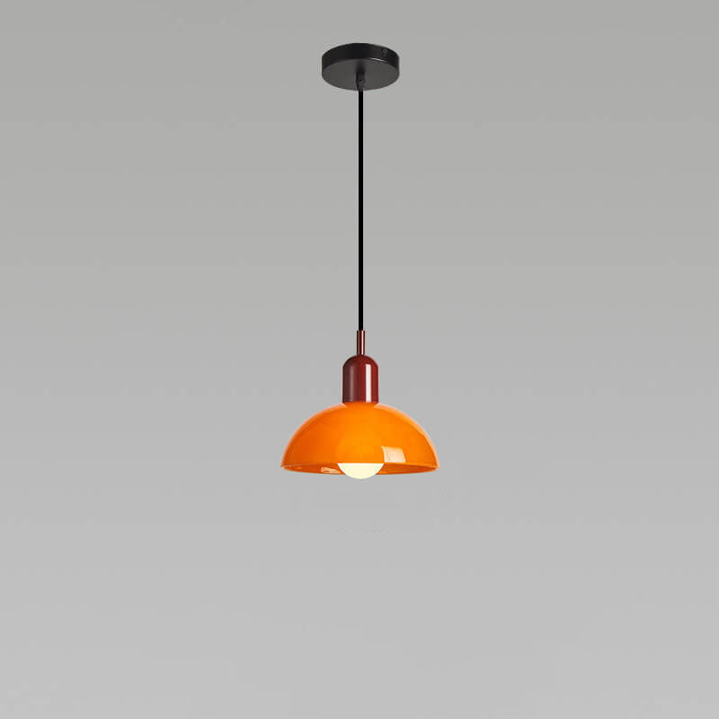 Modern Minimalist Glass Hemisphere Pendant Light - 1-Light Design