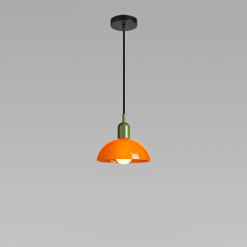 Modern Minimalist Glass Hemisphere Pendant Light - 1-Light Design