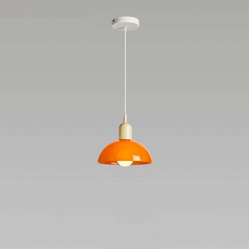 Modern Minimalist Glass Hemisphere Pendant Light - 1-Light Design