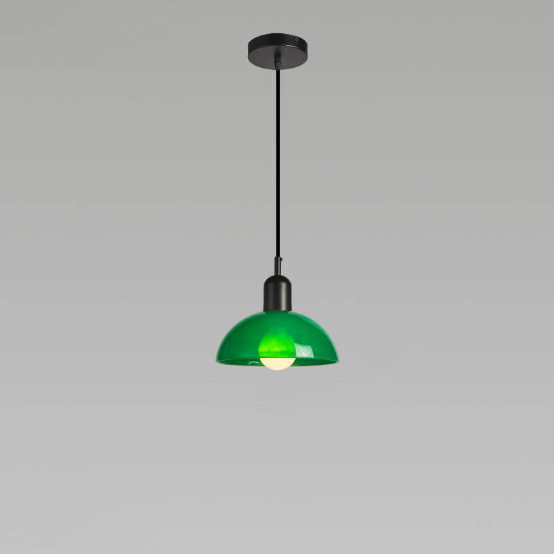 Modern Minimalist Glass Hemisphere Pendant Light - 1-Light Design