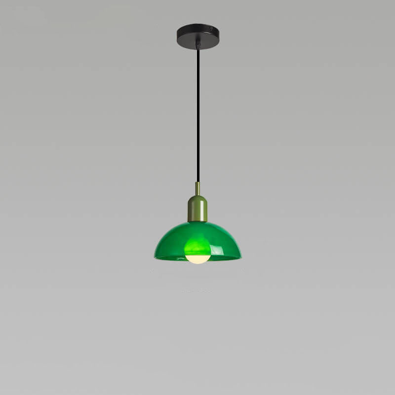 Modern Minimalist Glass Hemisphere Pendant Light - 1-Light Design