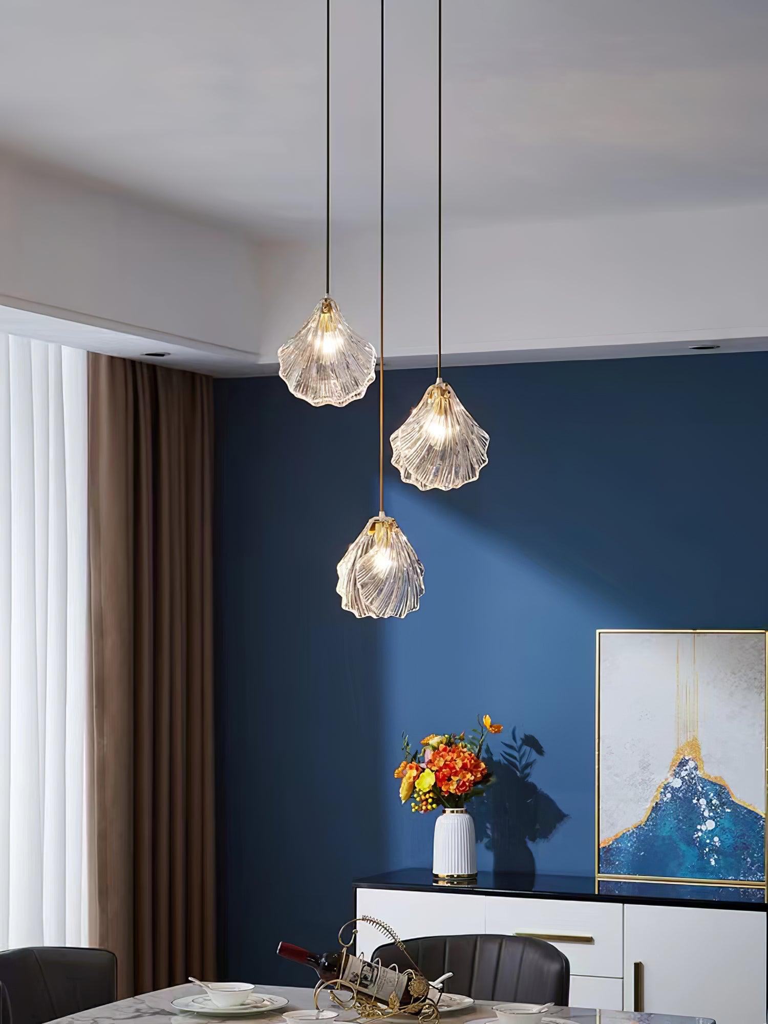 Elegant Shell Mini Pendant Light - Coastal Charm & Modern Design