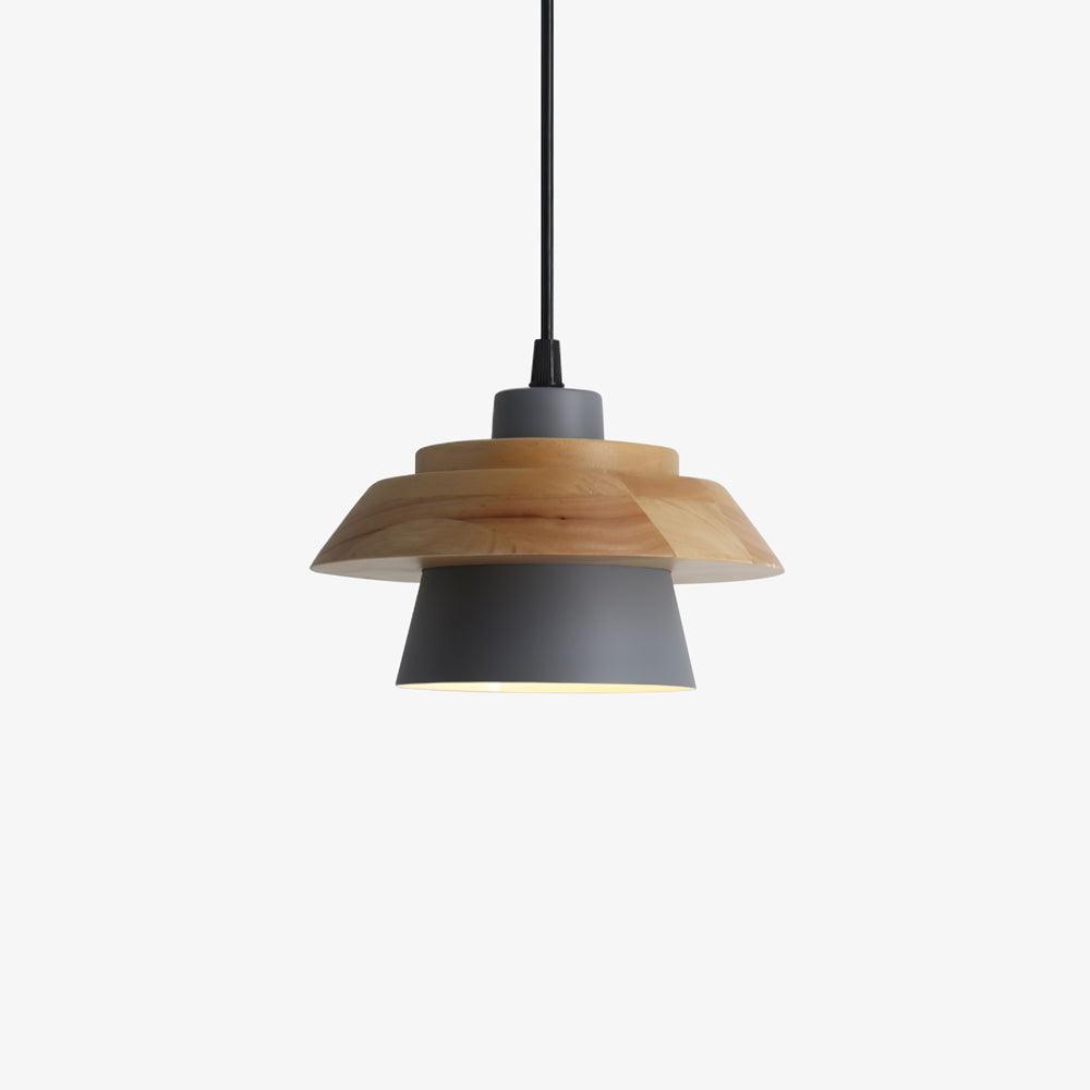 Elegant Stone Wood Pendant Lamp - Unique Design & Warm Ambiance