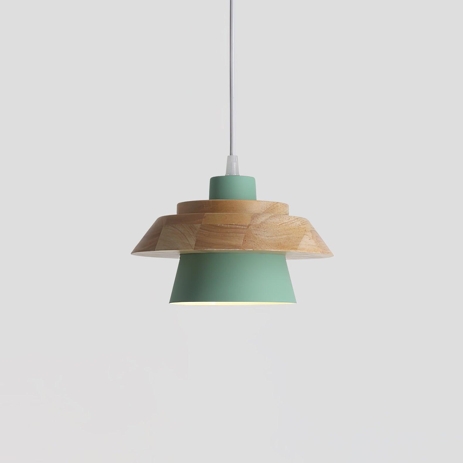 Elegant Stone Wood Pendant Lamp - Unique Design & Warm Ambiance