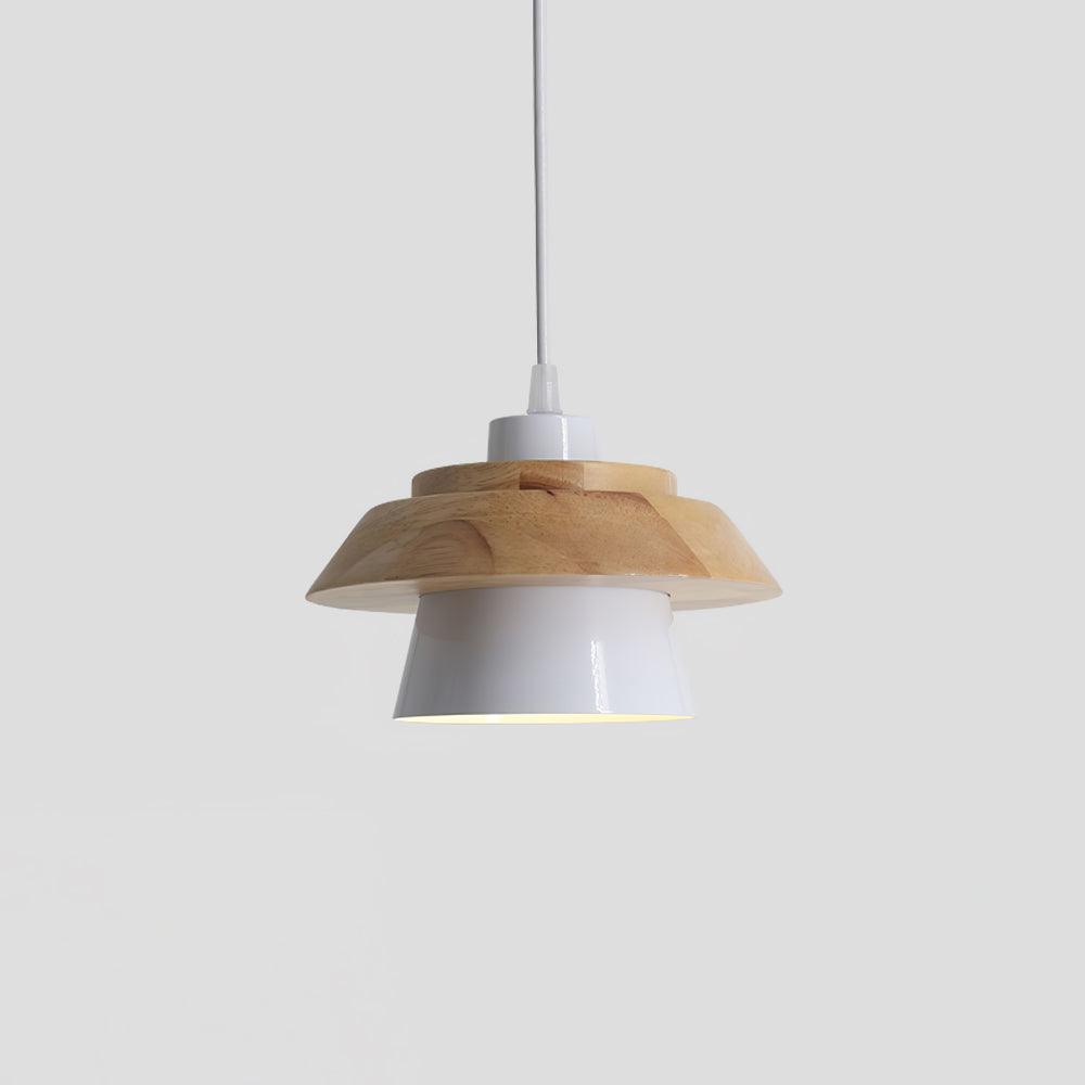 Elegant Stone Wood Pendant Lamp - Unique Design & Warm Ambiance