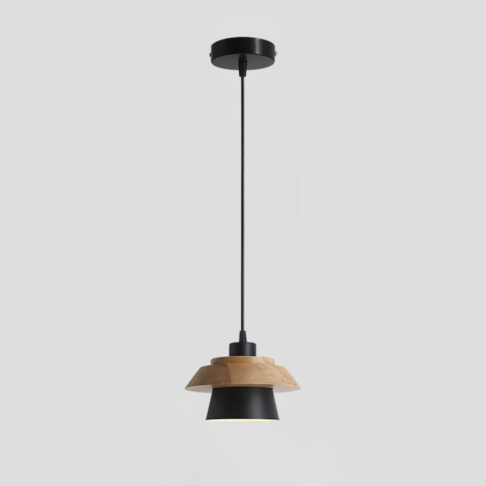 Elegant Stone Wood Pendant Lamp - Unique Design & Warm Ambiance