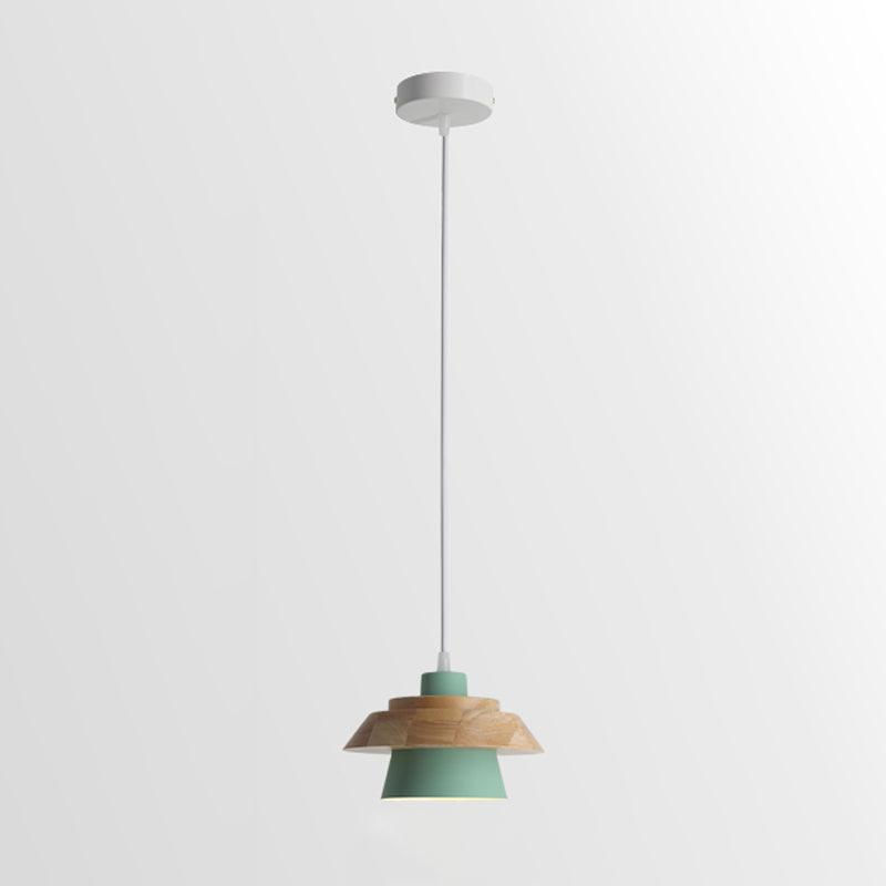 Elegant Stone Wood Pendant Lamp - Unique Design & Warm Ambiance