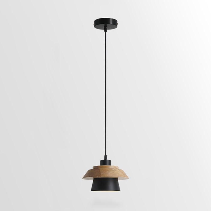 Elegant Stone Wood Pendant Lamp - Unique Design & Warm Ambiance