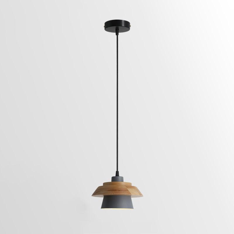 Elegant Stone Wood Pendant Lamp - Unique Design & Warm Ambiance