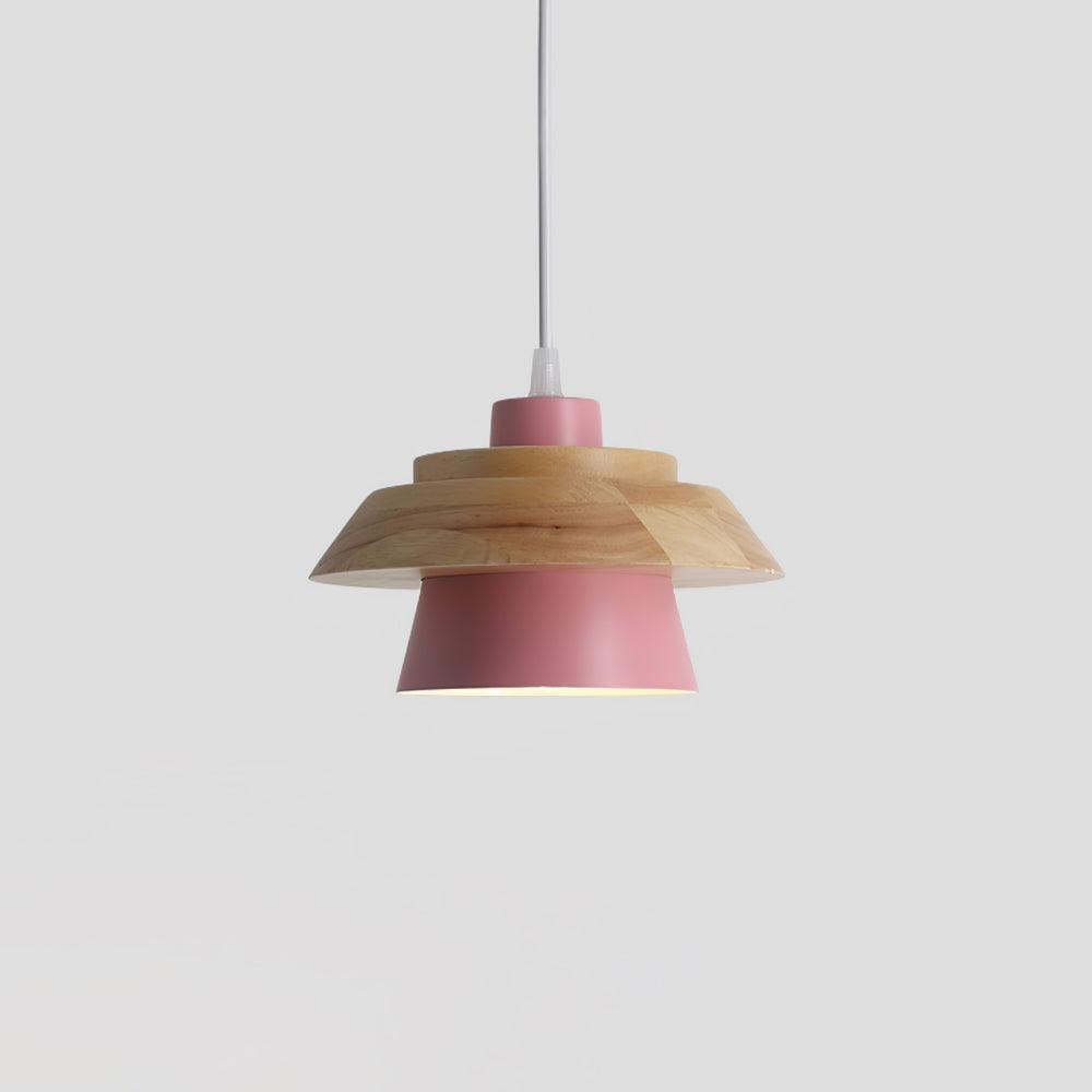 Elegant Stone Wood Pendant Lamp - Unique Design & Warm Ambiance