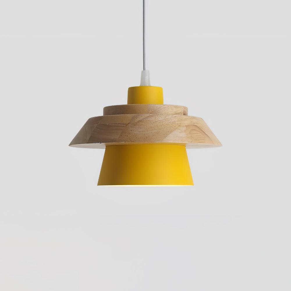 Elegant Stone Wood Pendant Lamp - Unique Design & Warm Ambiance