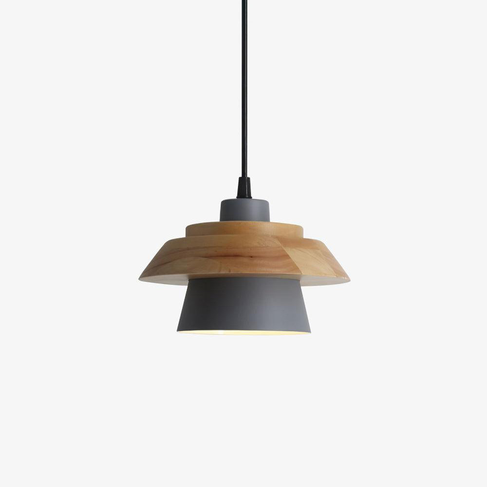 Elegant Stone Wood Pendant Lamp - Unique Design & Warm Ambiance