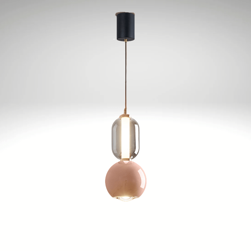 Nordic Creative Iron & Glass Pendant Light - Modern Elegance