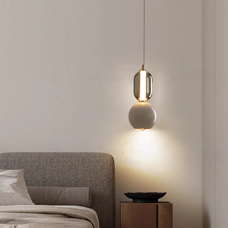 Nordic Creative Iron & Glass Pendant Light - Modern Elegance