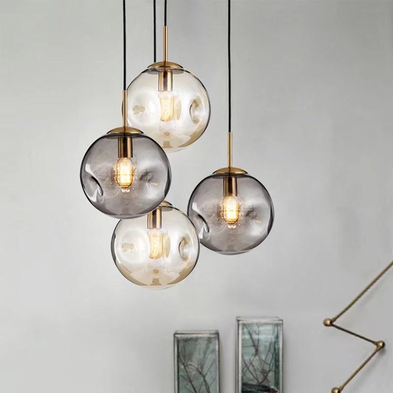 Brikey Glass Spherical Pendant Light - Elegant Modern Lighting