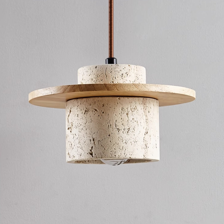 Elegant Travertine Pendant Light - Timeless Design & Warm Glow